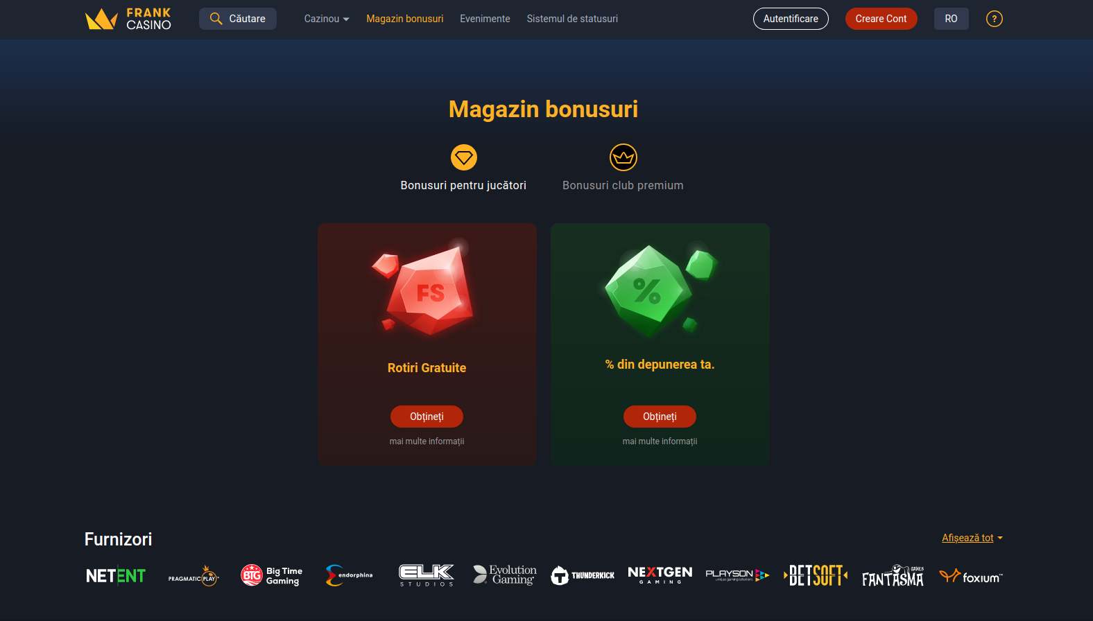 Frank casino bonusuri